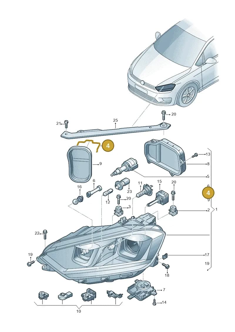 510941160B — Volkswagen Golf Sportsvan (2014-2020) diagram 780941100, position 4