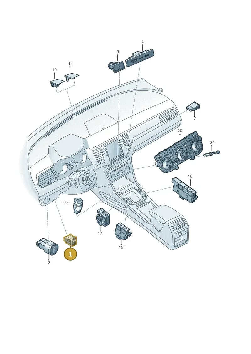 510941333AWHS — Volkswagen Golf Sportsvan (2014-2020) diagram 780941500, position 1