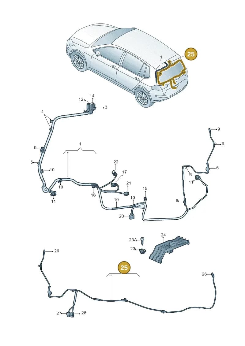 510971175B — Volkswagen Golf Sportsvan (2014-2020) diagram 780972850, position 25