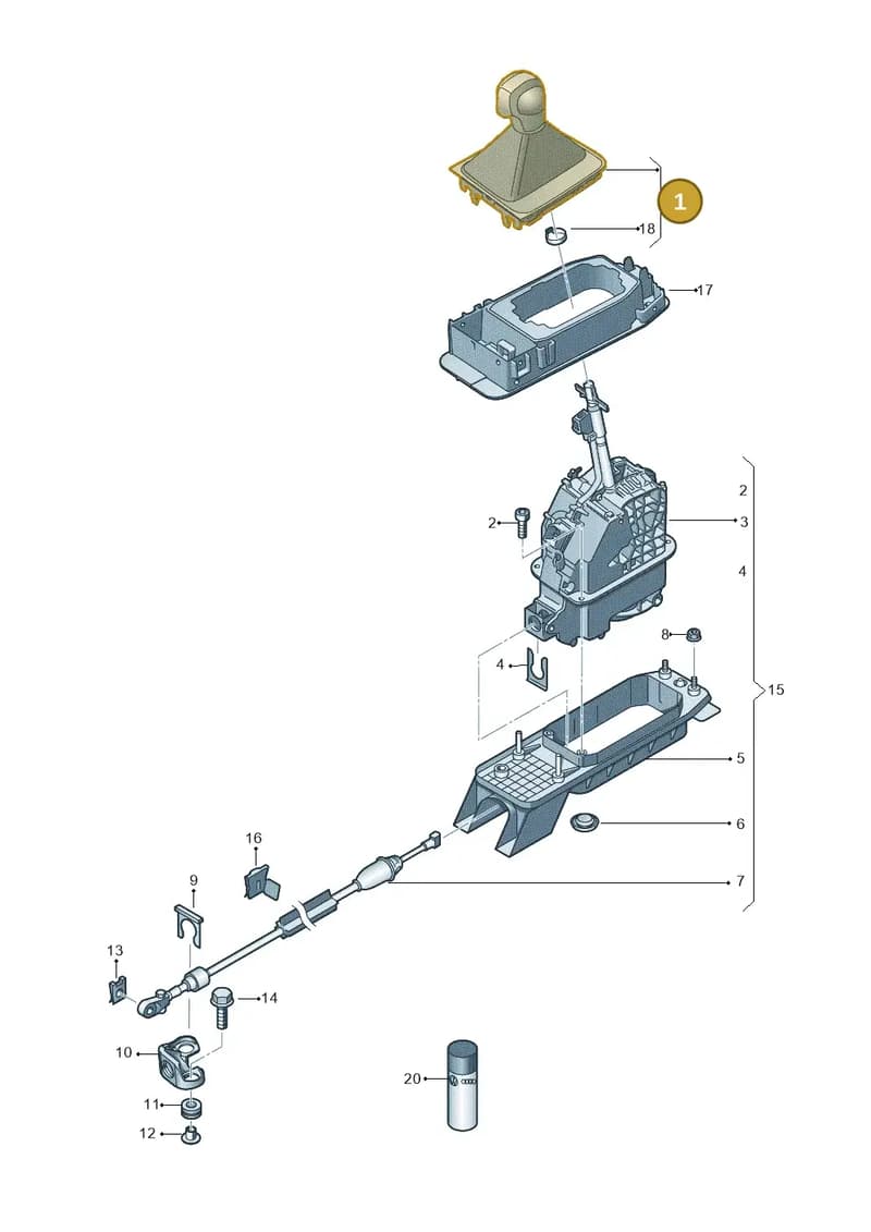 517713203DUMF — Volkswagen Golf Sportsvan (2014-2020) diagram 780713100, position 1