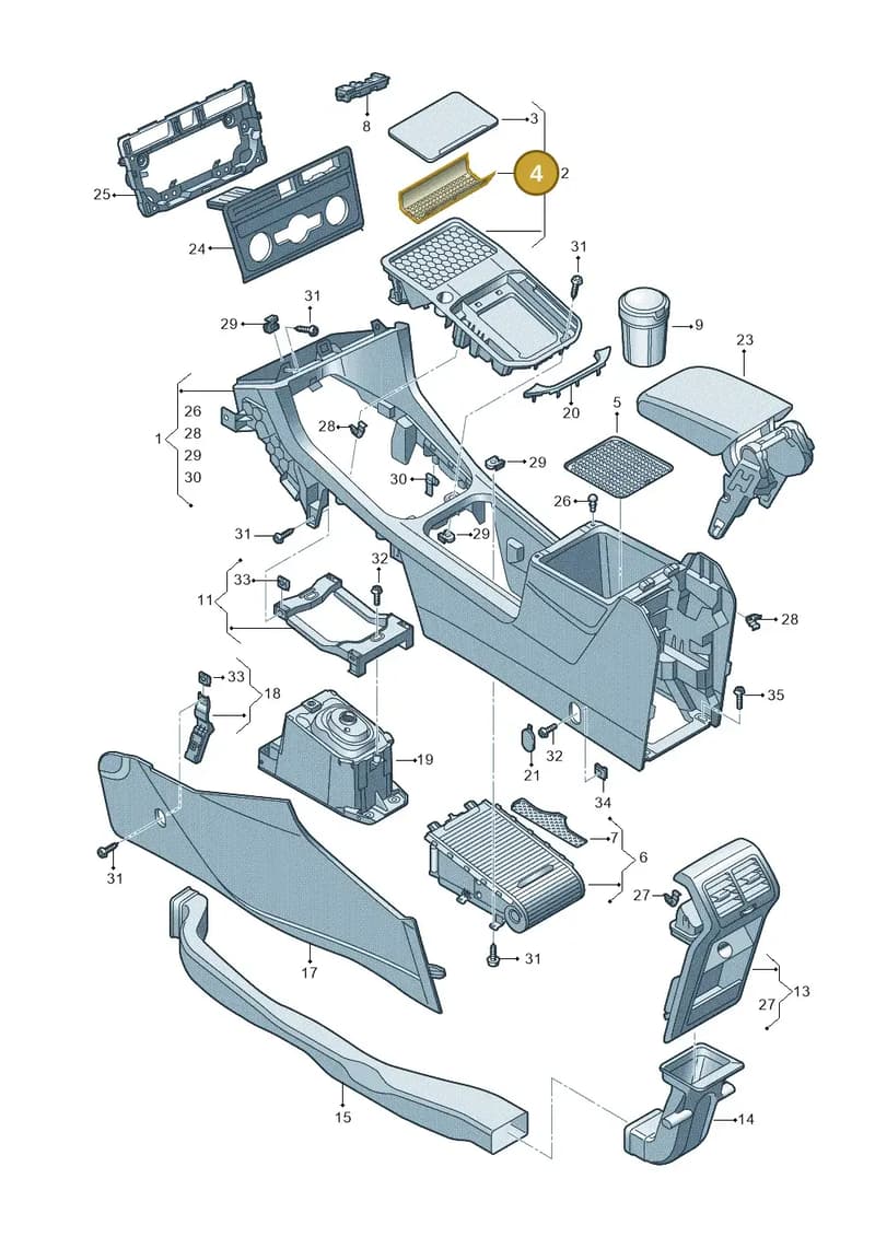 517863328D82V — Volkswagen Golf Sportsvan (2014-2020) diagram 780863050, position 4