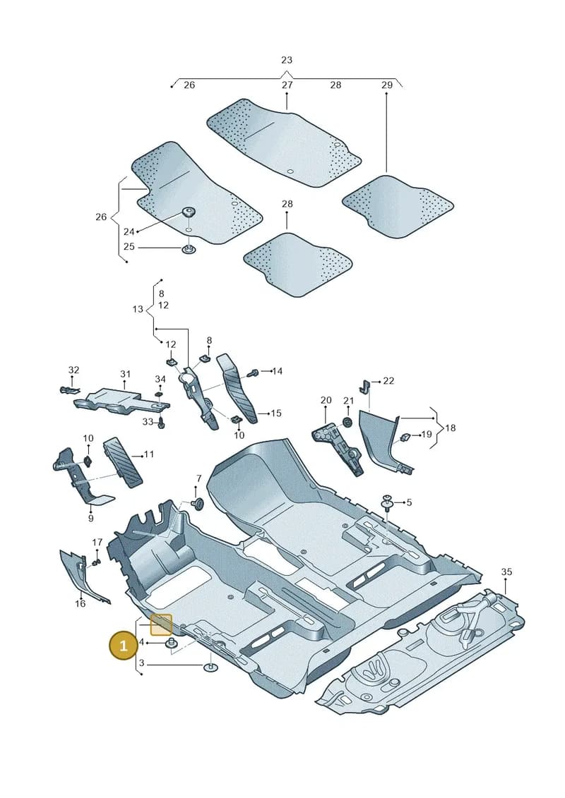 518863367A62U — Volkswagen Golf Sportsvan (2014-2020) diagram 780863000, position 1