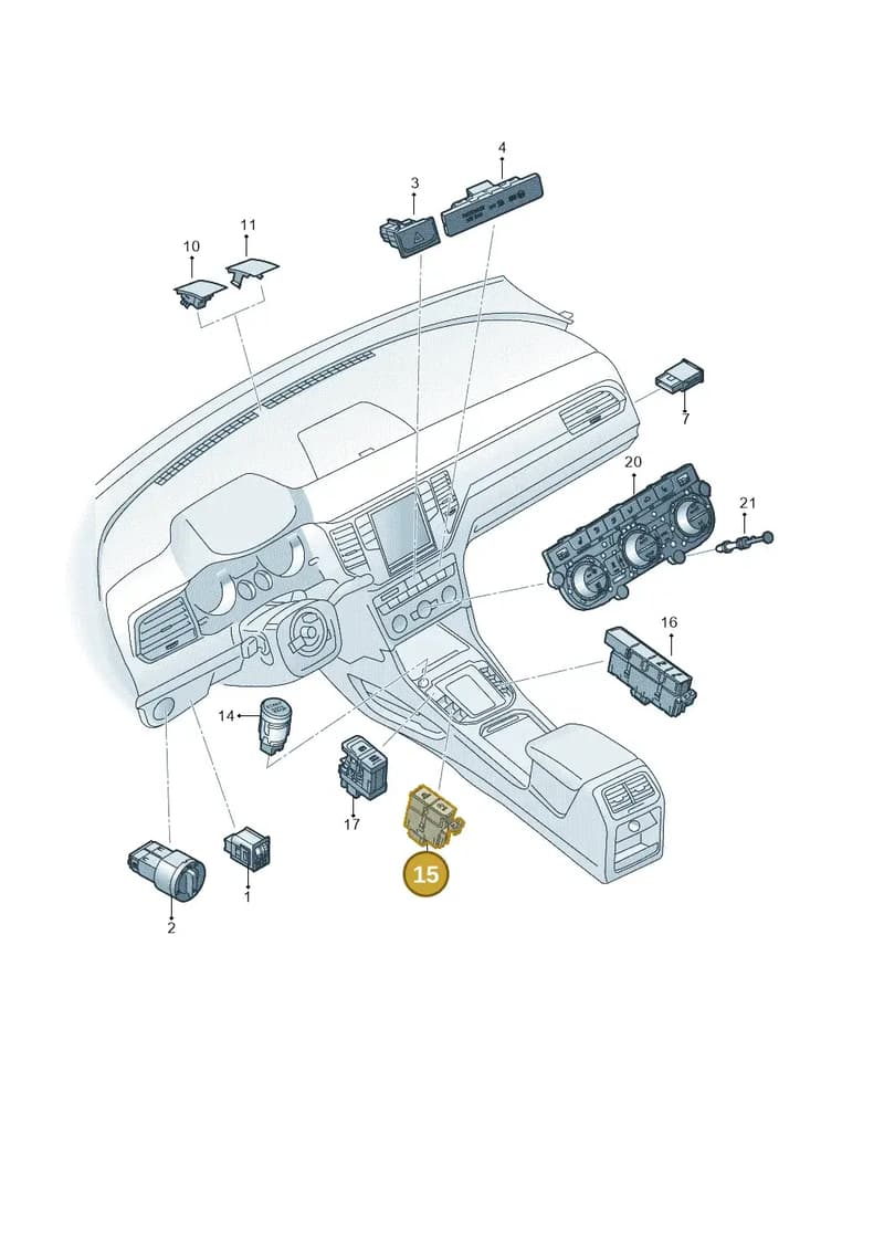 518927137BWZU — Volkswagen Golf Sportsvan (2014-2020) diagram 780941500, position 15