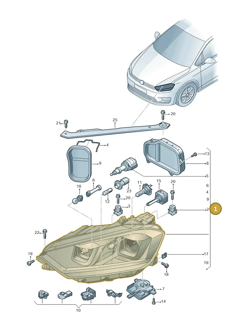 518941040B — Volkswagen Golf Sportsvan (2014-2020) diagram 780941100, position 1
