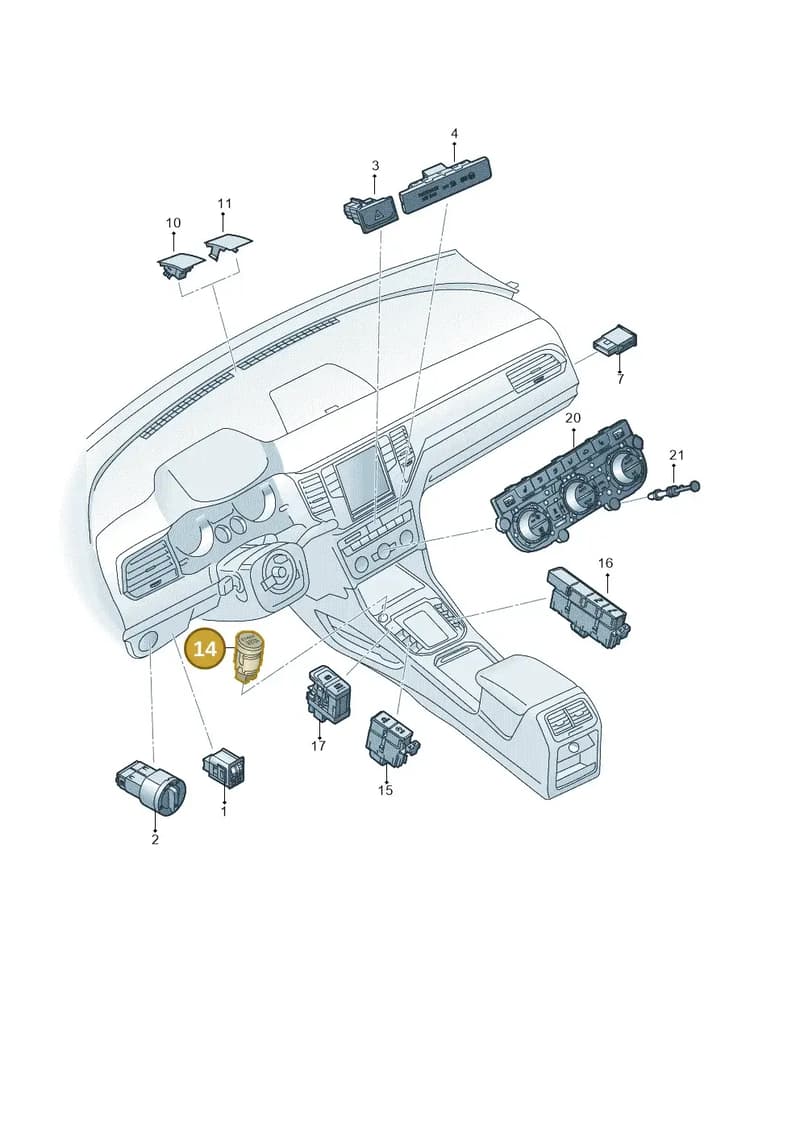5189598393Q7 — Volkswagen Golf Sportsvan (2014-2020) diagram 780941500, position 14