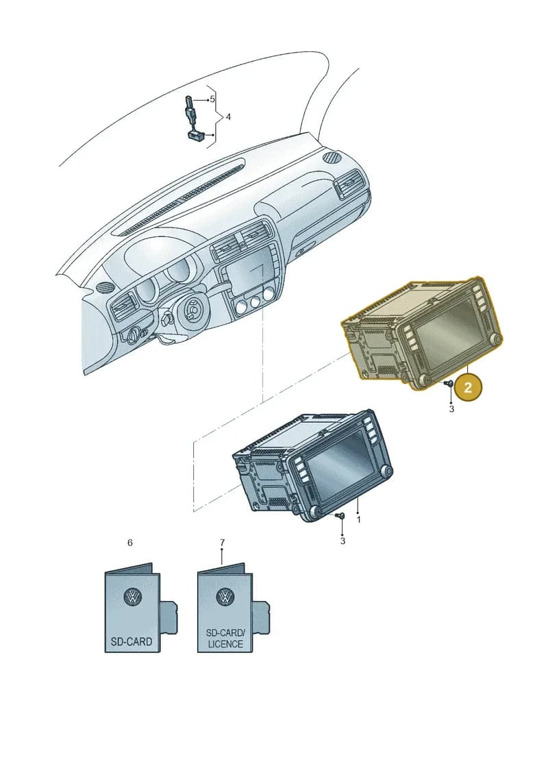 561035150A — Volkswagen Jetta (2014-2017) diagram 789035030, position 2