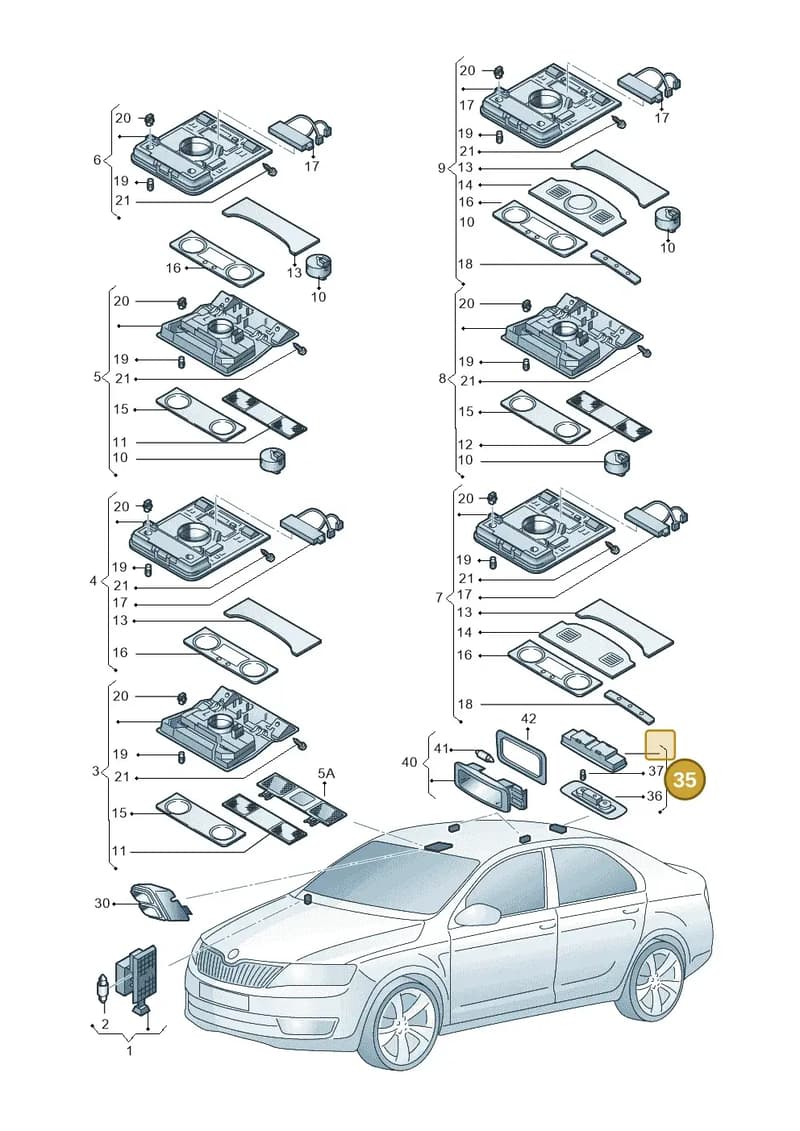 561947291Y20 — Skoda Octavia (2017-2020) diagram 805947000, position 35