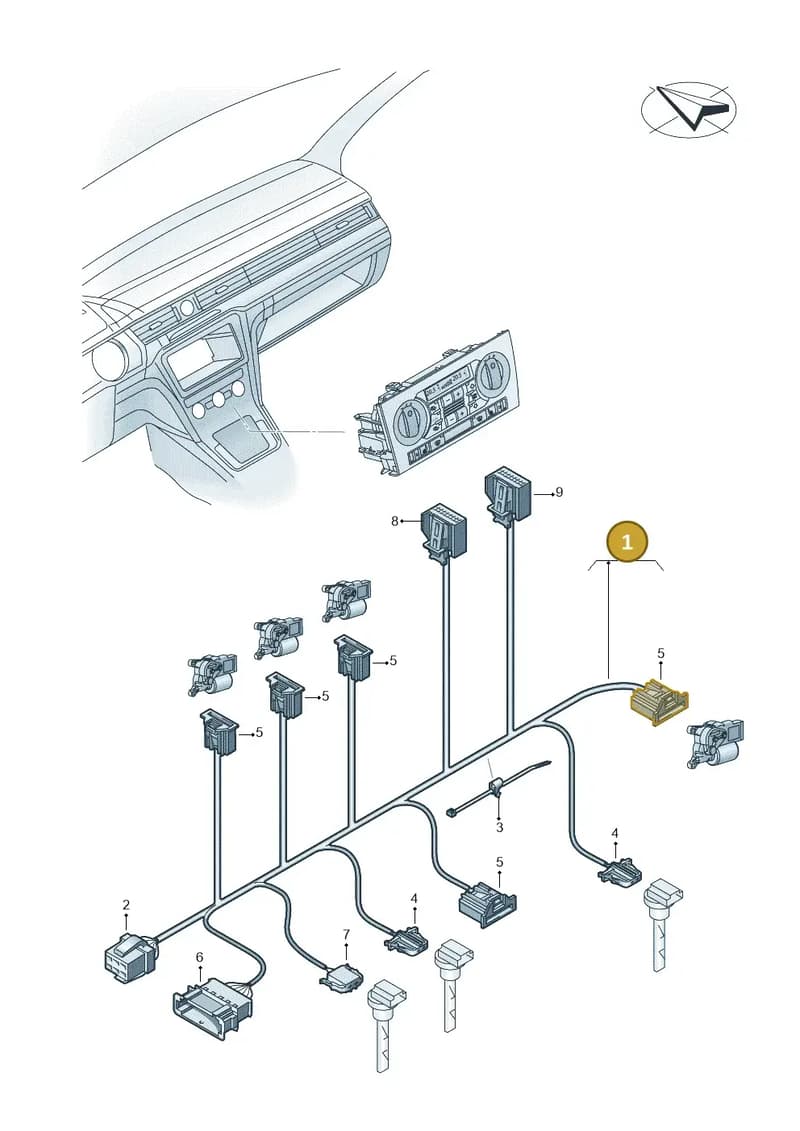561971566B — Volkswagen New Passat (2015-2022) diagram 868972620, position 1