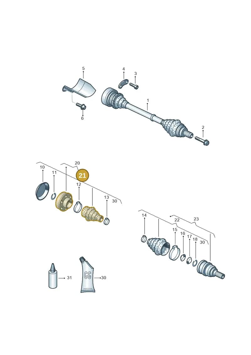5C0498201 — Volkswagen Golf estate (2009-2013) diagram 459407340, position 21