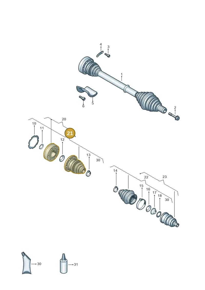 5C0498201 — Volkswagen New beetle (2011-2016) diagram 460407200, position 21