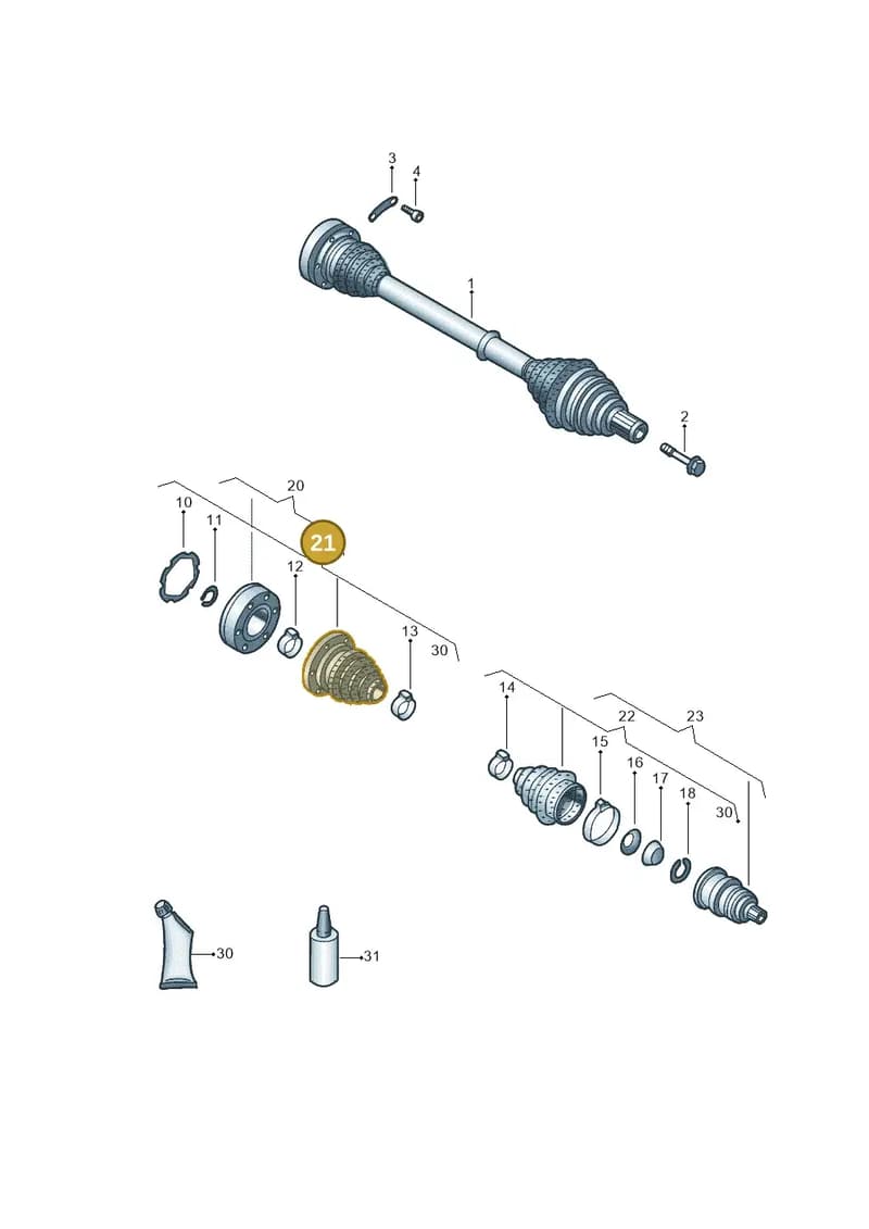 5C0498201 — Volkswagen New beetle (2011-2016) diagram 715407240, position 21