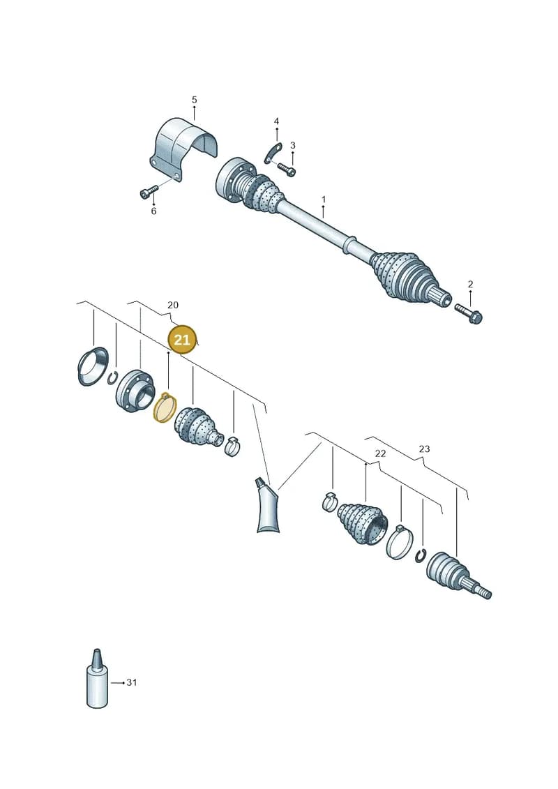 5C0498201 — Volkswagen New beetle (2011-2016) diagram 850407200, position 21