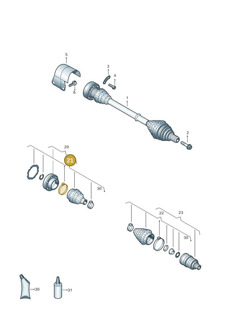 5C0498201 — Volkswagen New Passat (2015-2022) diagram 868407200, position 21