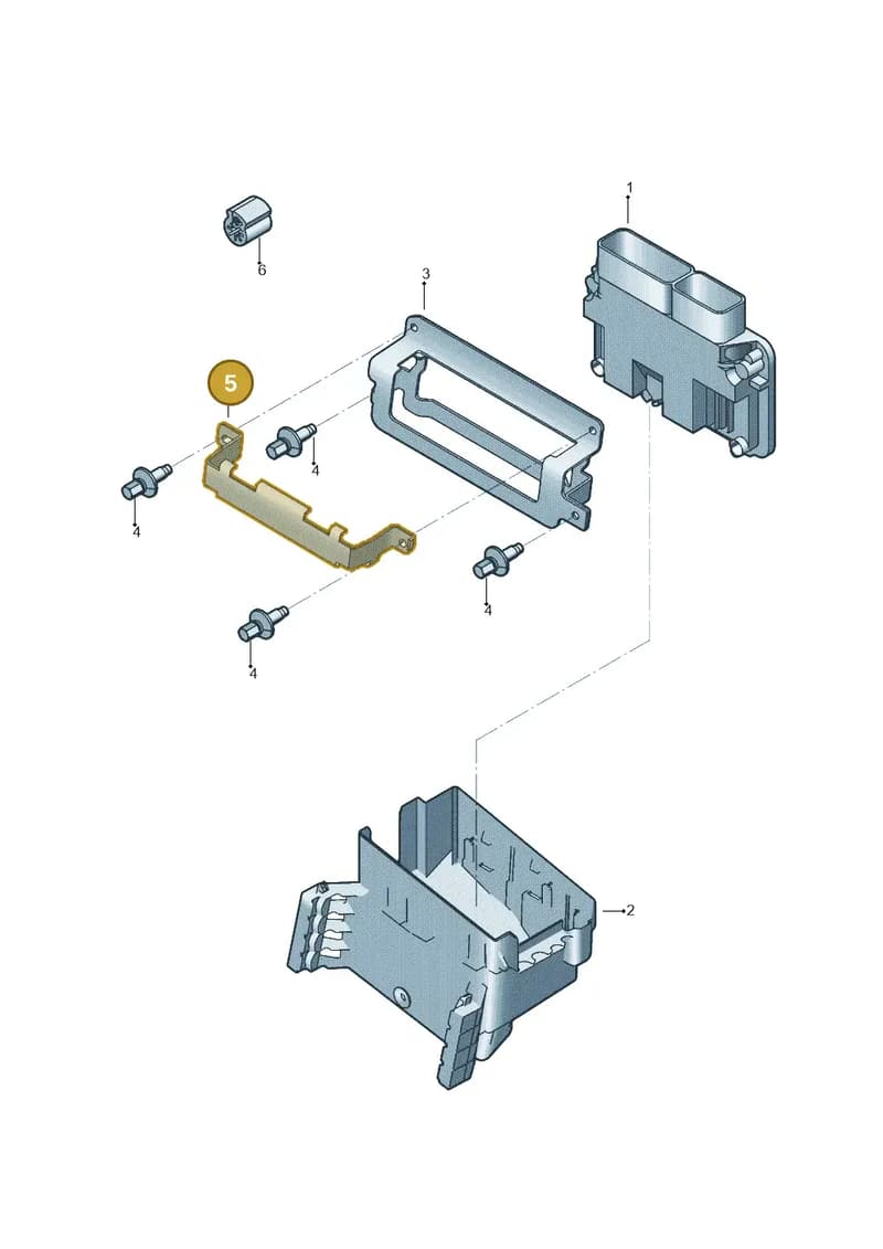 5C0907500B — Volkswagen Jetta (2014-2017) diagram 789906020, position 5