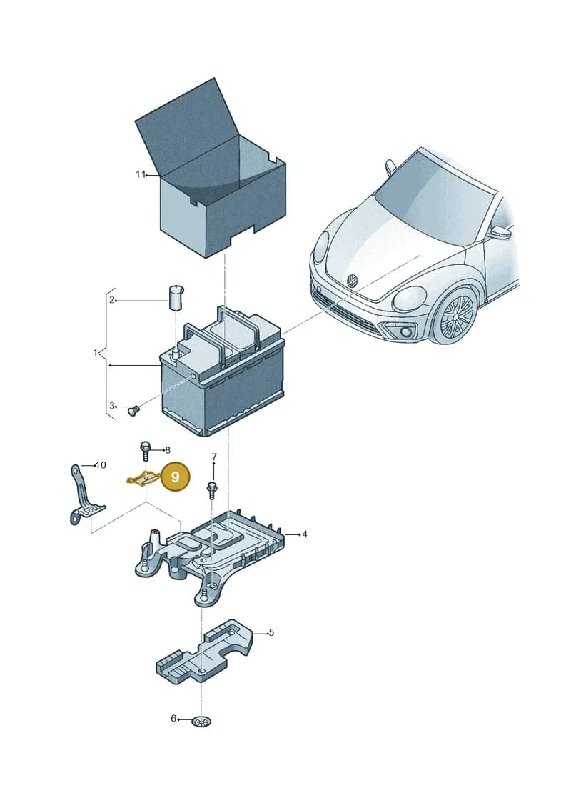 5C0915447 — Volkswagen Beetle (2016-2019) diagram 801915000, position 9