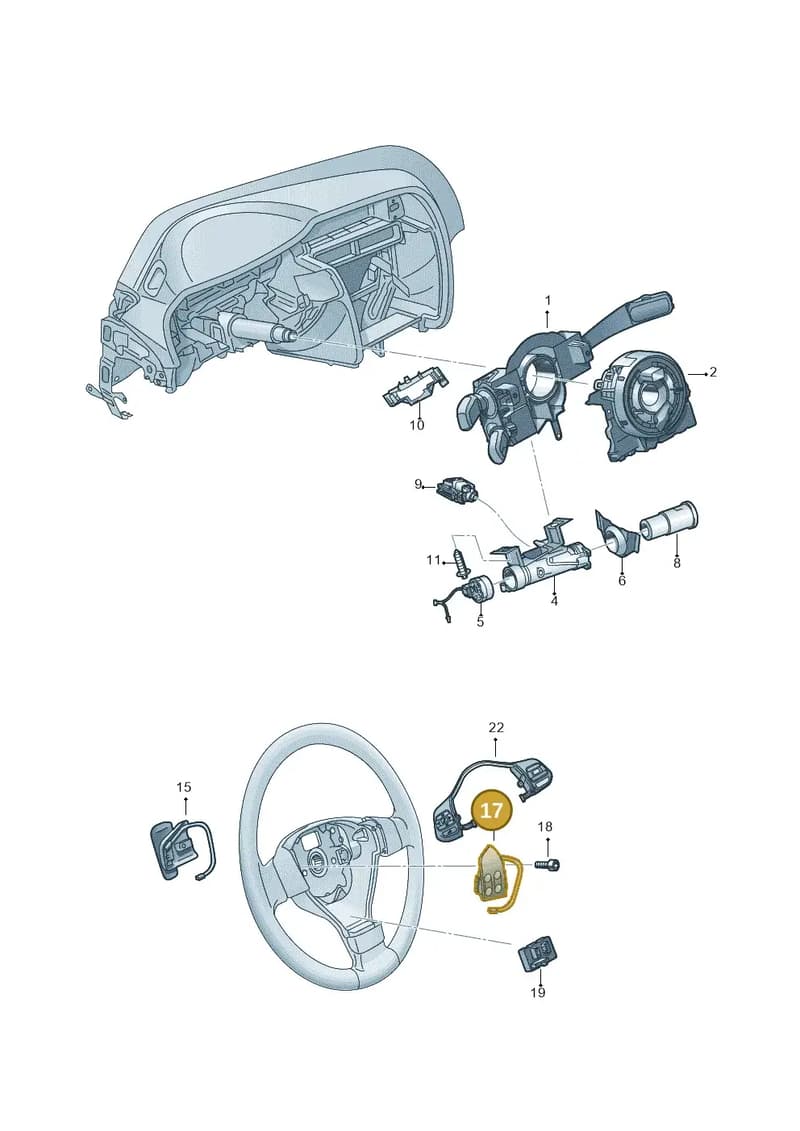 5C0959537AYQV — Volkswagen Caddy Maxi Kombi (2010-2015) diagram 718953500, position 17