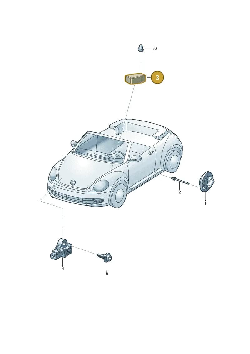 5C0959655AG0B2 — Volkswagen New beetle cabriolet (2011-2016) diagram 716959300, position 3