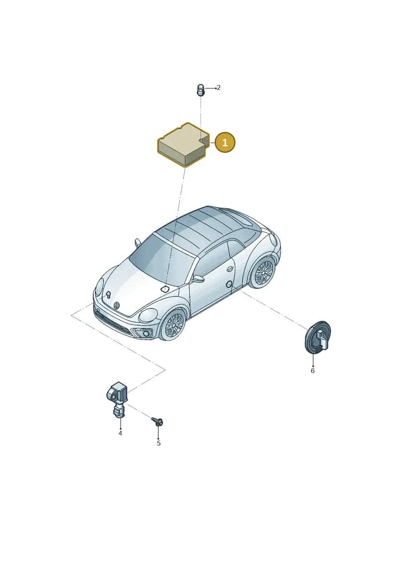 5C0959655AG0B4 — Volkswagen Beetle Cabriolet (2016-2019) diagram 802959300, position 1