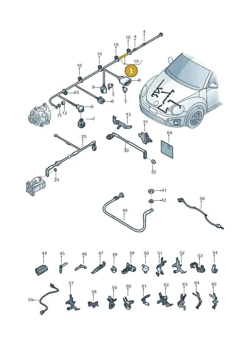 5C0971230J — Volkswagen Beetle (2016-2019) diagram 801971010, position 1