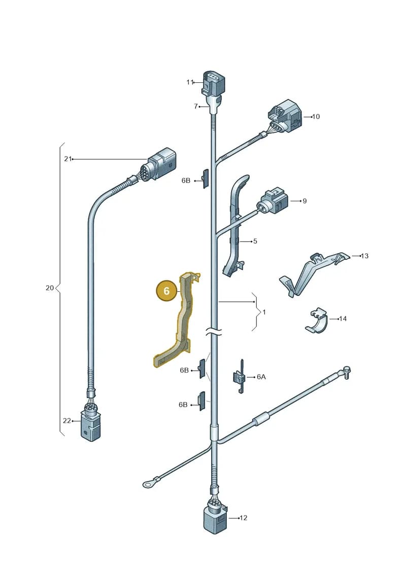 5C0971615E — Volkswagen Jetta 1.4 (2013-2015) diagram 409971700, position 6