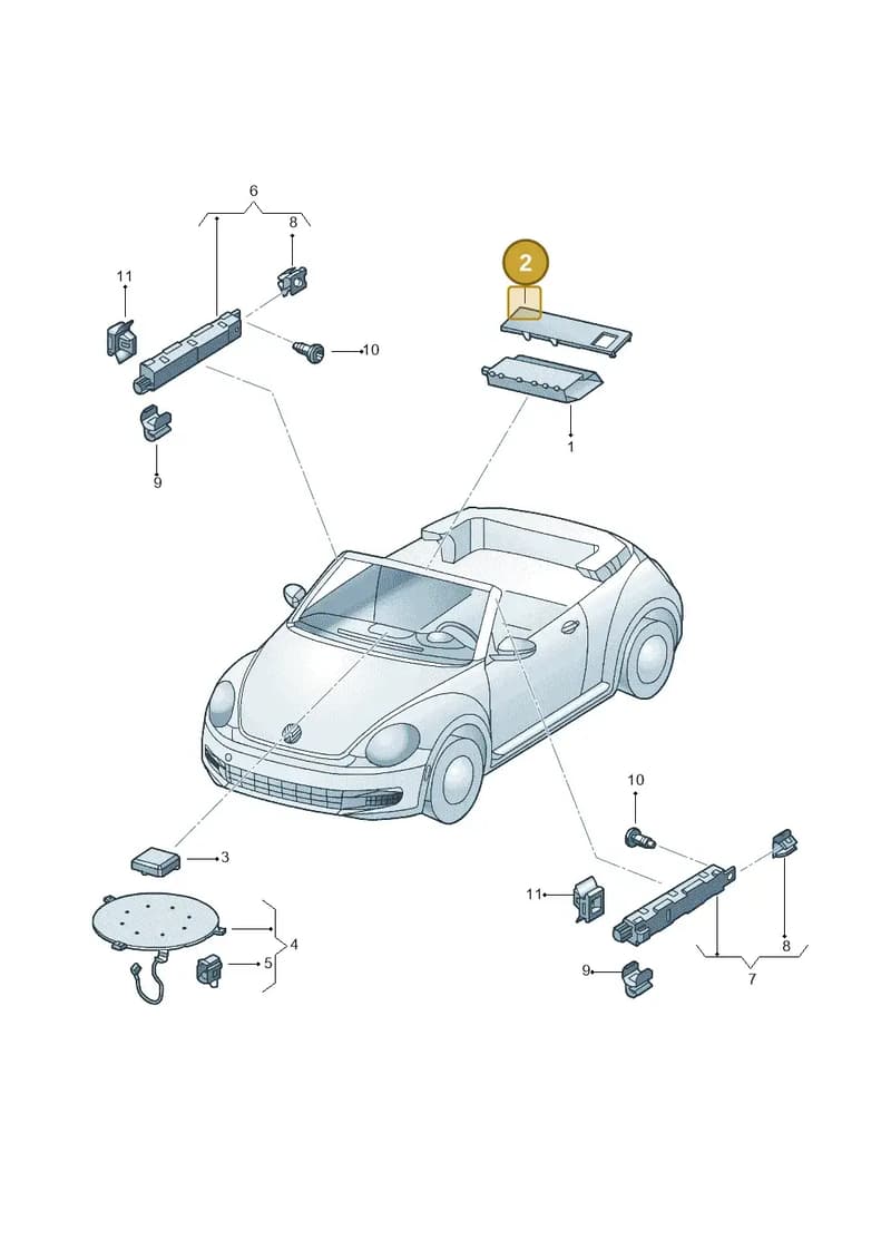 5C3035210 — Volkswagen New beetle cabriolet (2011-2016) diagram 716035100, position 2
