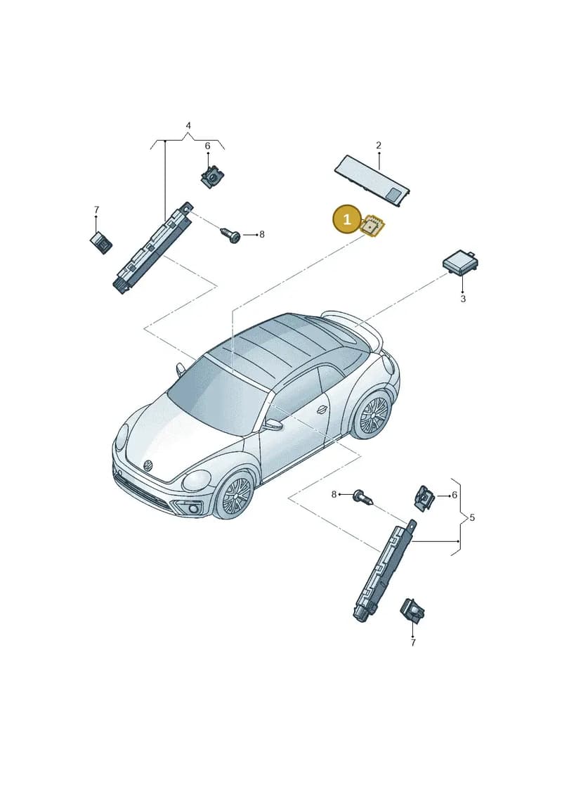 5C3035534 — Volkswagen Beetle Cabriolet (2016-2019) diagram 802035100, position 1