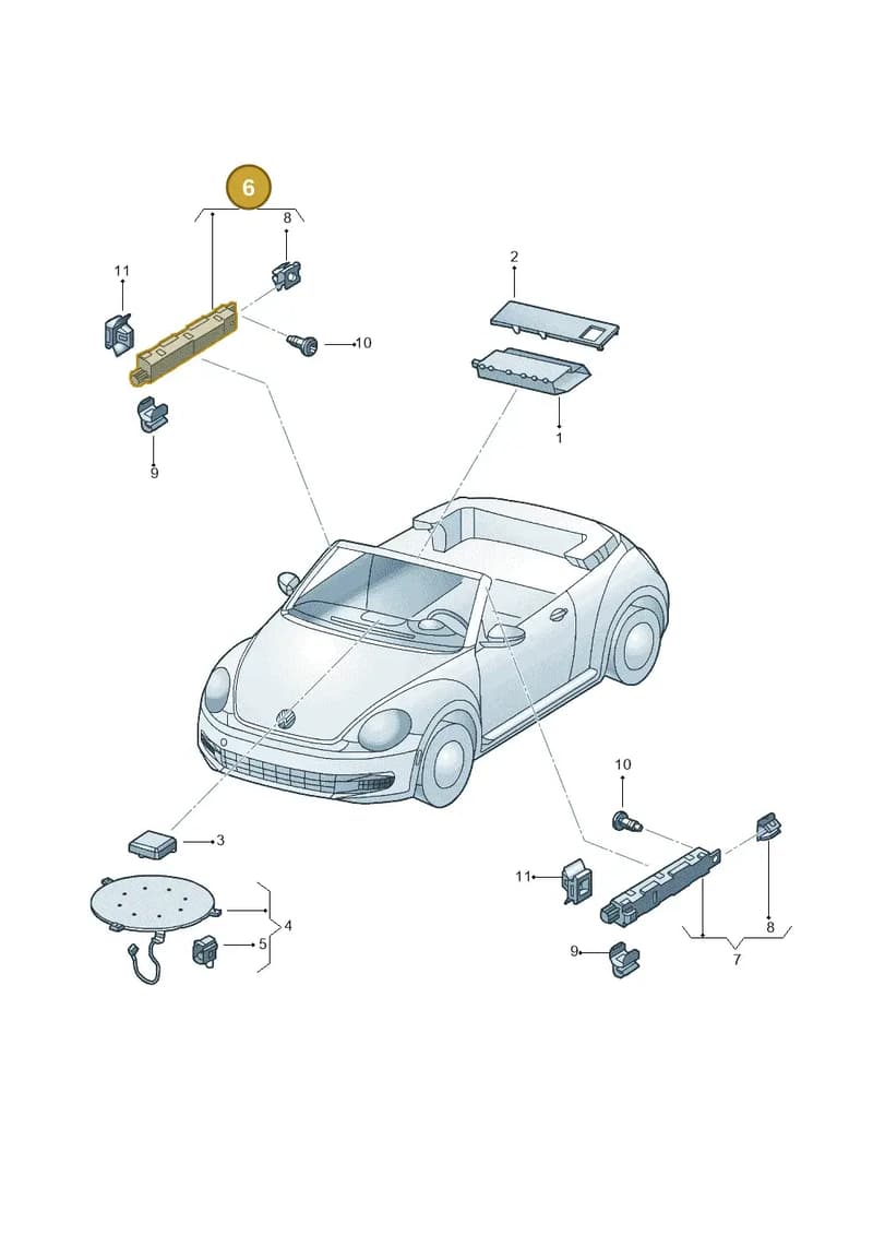 5C3035552 — Volkswagen New beetle cabriolet (2011-2016) diagram 716035100, position 6