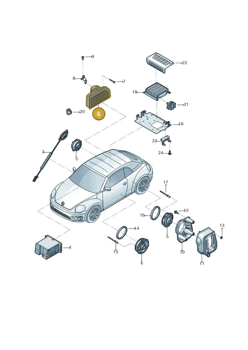 5C3035591B9B9 — Volkswagen Beetle Cabriolet (2016-2019) diagram 802035350, position 6