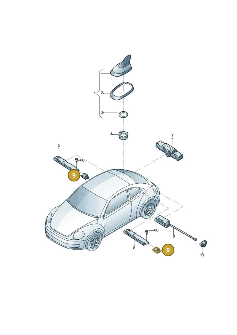 5C3035643 — Volkswagen New beetle (2011-2016) diagram 715035100, position 9