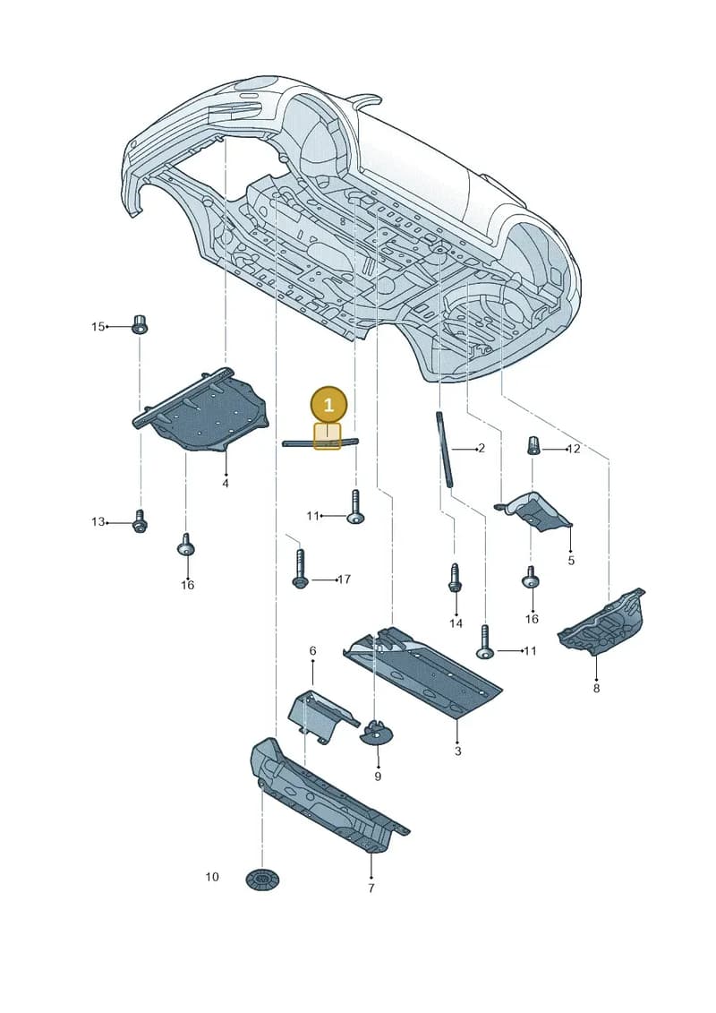 5C3801755 — Volkswagen Beetle Cabriolet (2016-2019) diagram 716825100, position 1