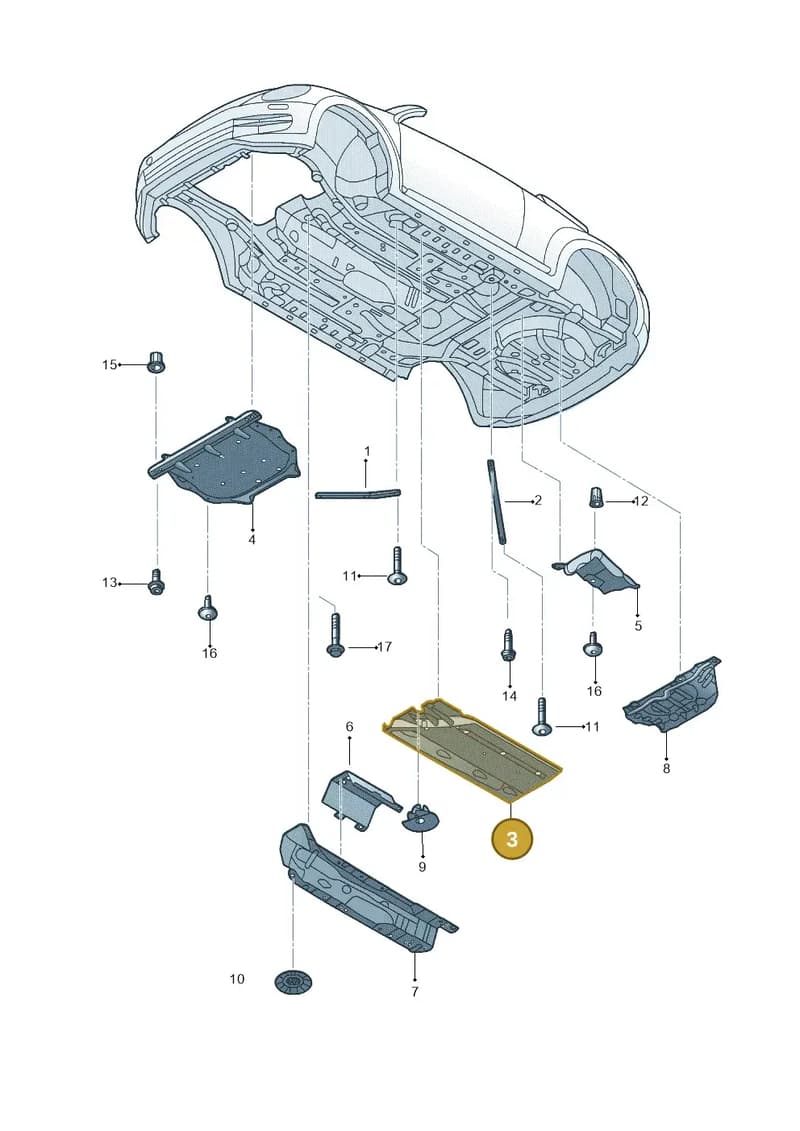 5C3825202B — Volkswagen Beetle Cabriolet (2016-2019) diagram 716825100, position 3