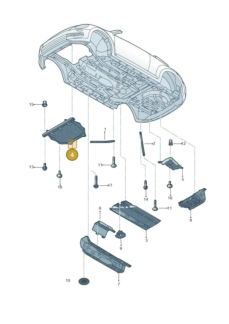 5C3825237 — Volkswagen Beetle Cabriolet (2016-2019) diagram 716825100, position 4