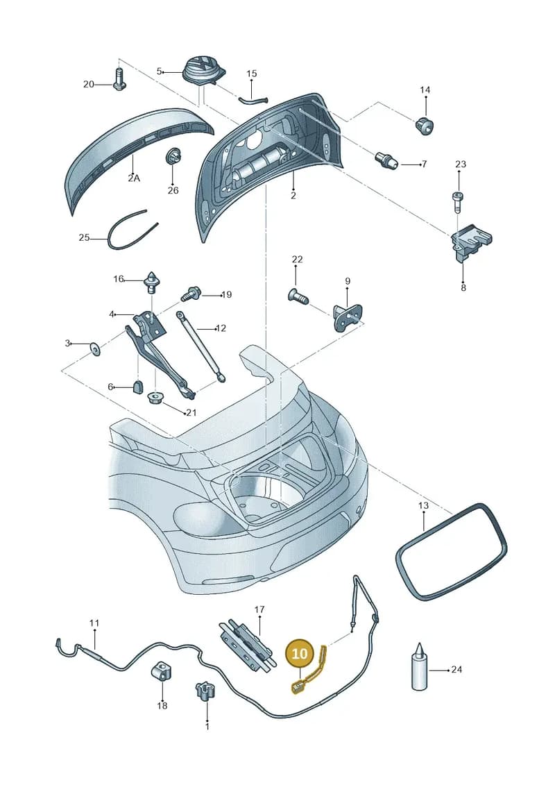5C3827531B — Volkswagen Beetle Cabriolet (2016-2019) diagram 716827200, position 10