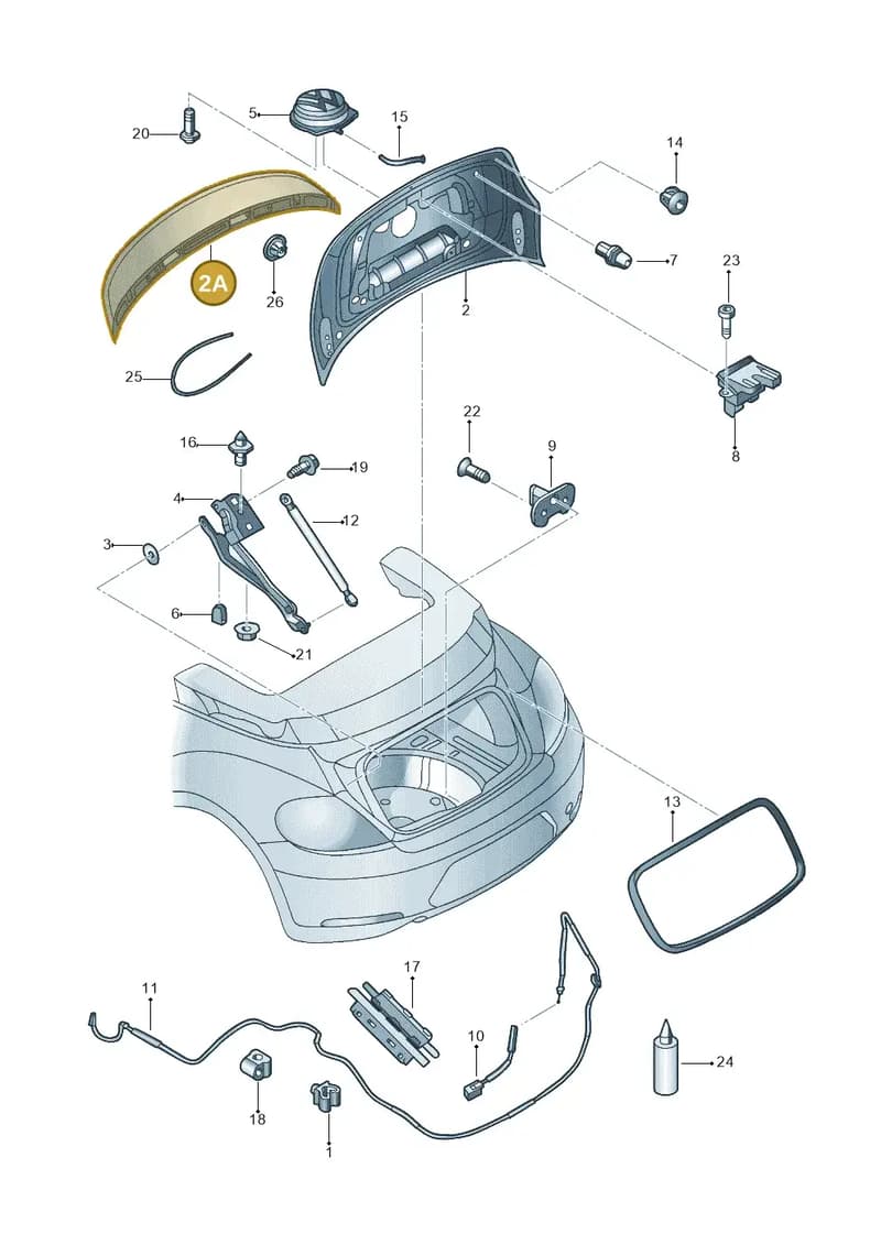 5C3827934EGRU — Volkswagen Beetle Cabriolet (2016-2019) diagram 716827200, position 2A