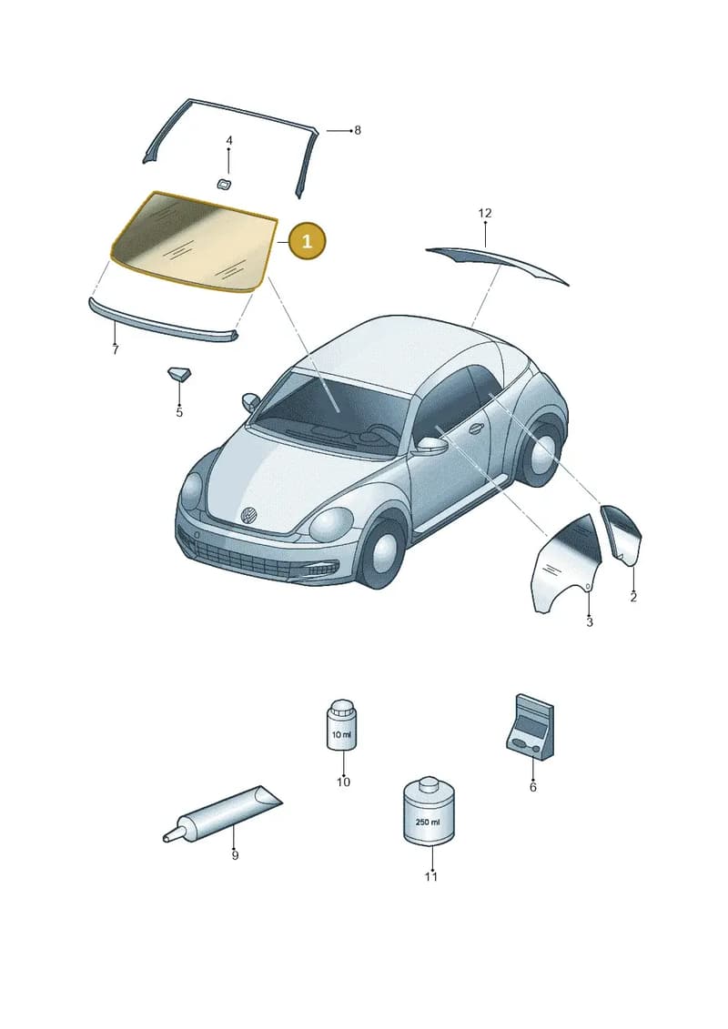 5C3845011BGNVB — Volkswagen Beetle Cabriolet (2016-2019) diagram 716845000, position 1