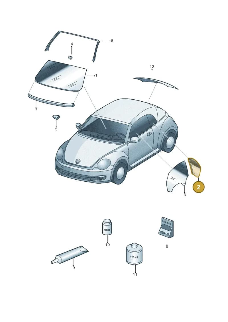 5C3845042F — Volkswagen Beetle Cabriolet (2016-2019) diagram 716845000, position 2