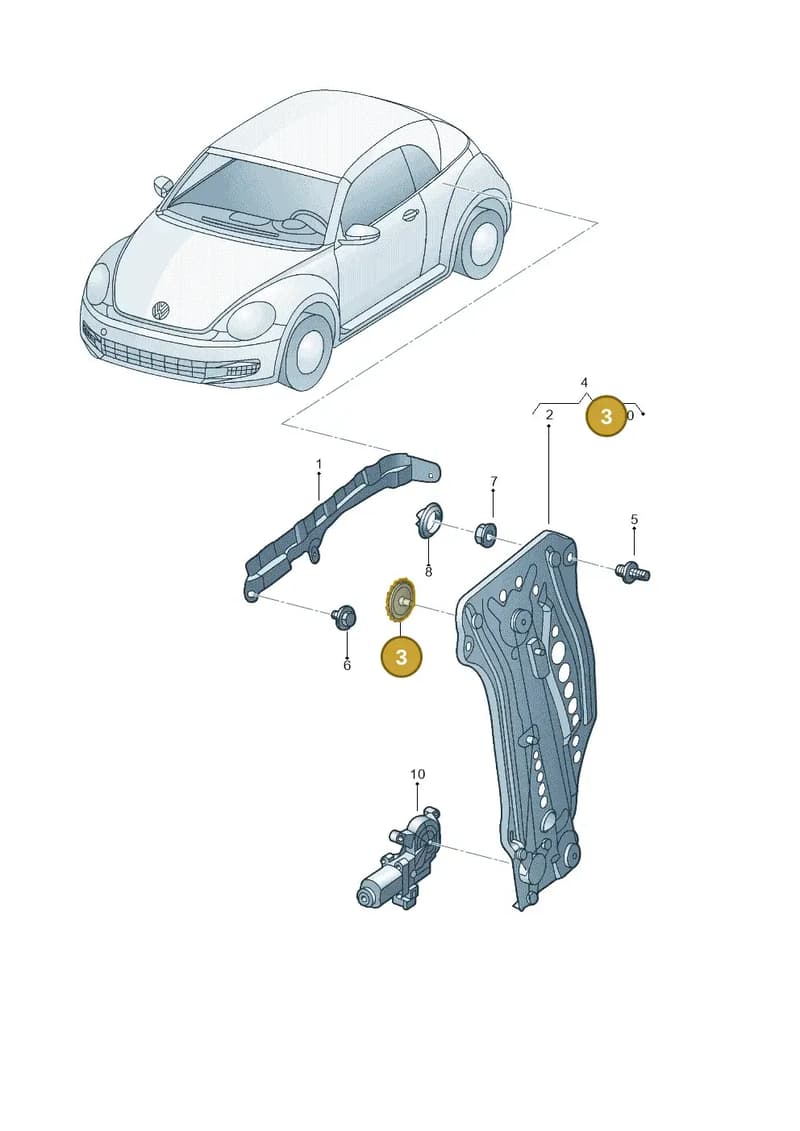 5C3847163 — Volkswagen Beetle Cabriolet (2016-2019) diagram 716839600, position 3