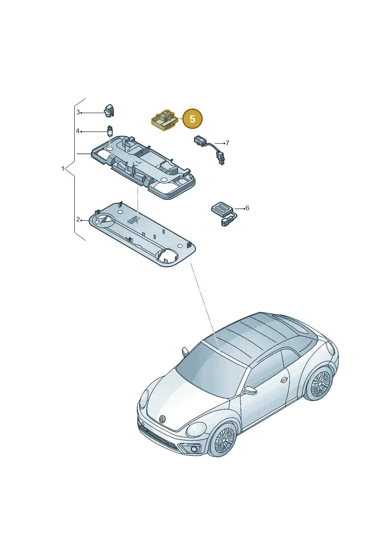 5C3959727ICX — Volkswagen Beetle Cabriolet (2016-2019) diagram 802947000, position 5