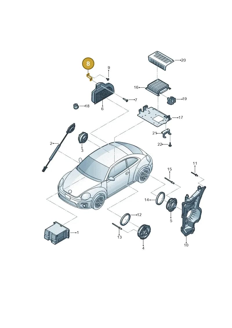 5C5035925 — Volkswagen Beetle (2016-2019) diagram 801035350, position 8