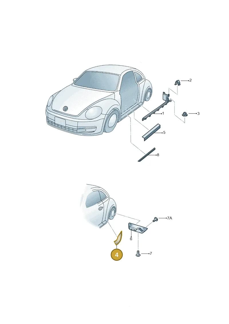 5C5821713B — Volkswagen Beetle (2016-2019) diagram 715853100, position 4