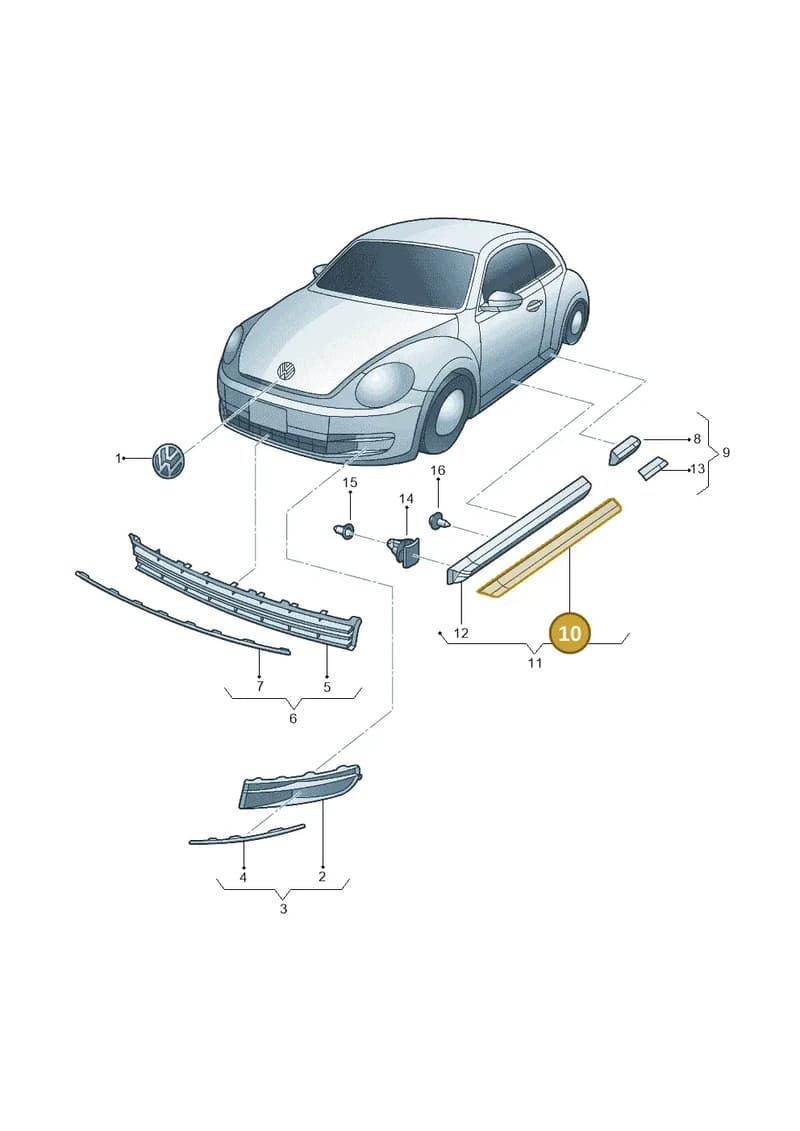 5C5837379 — Volkswagen Beetle (2016-2019) diagram 715853000, position 10
