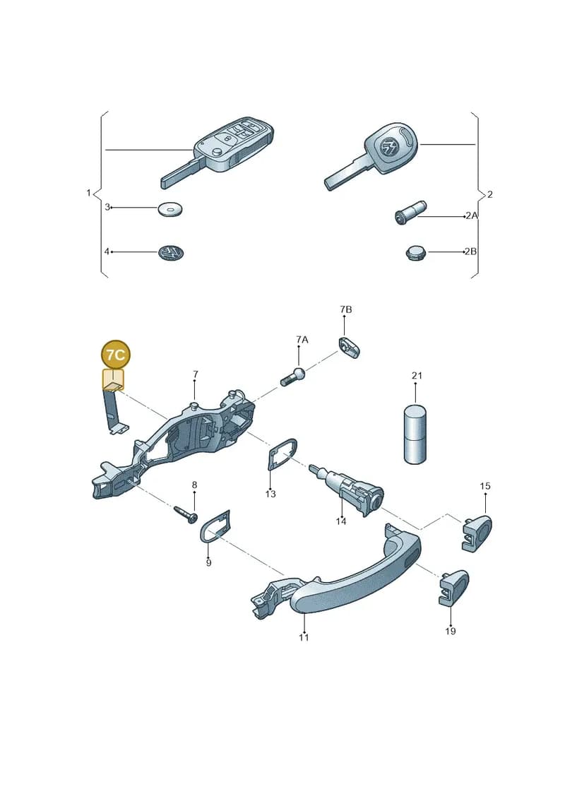 5C5837441 — Volkswagen New beetle (2011-2016) diagram 715837100, position 7C