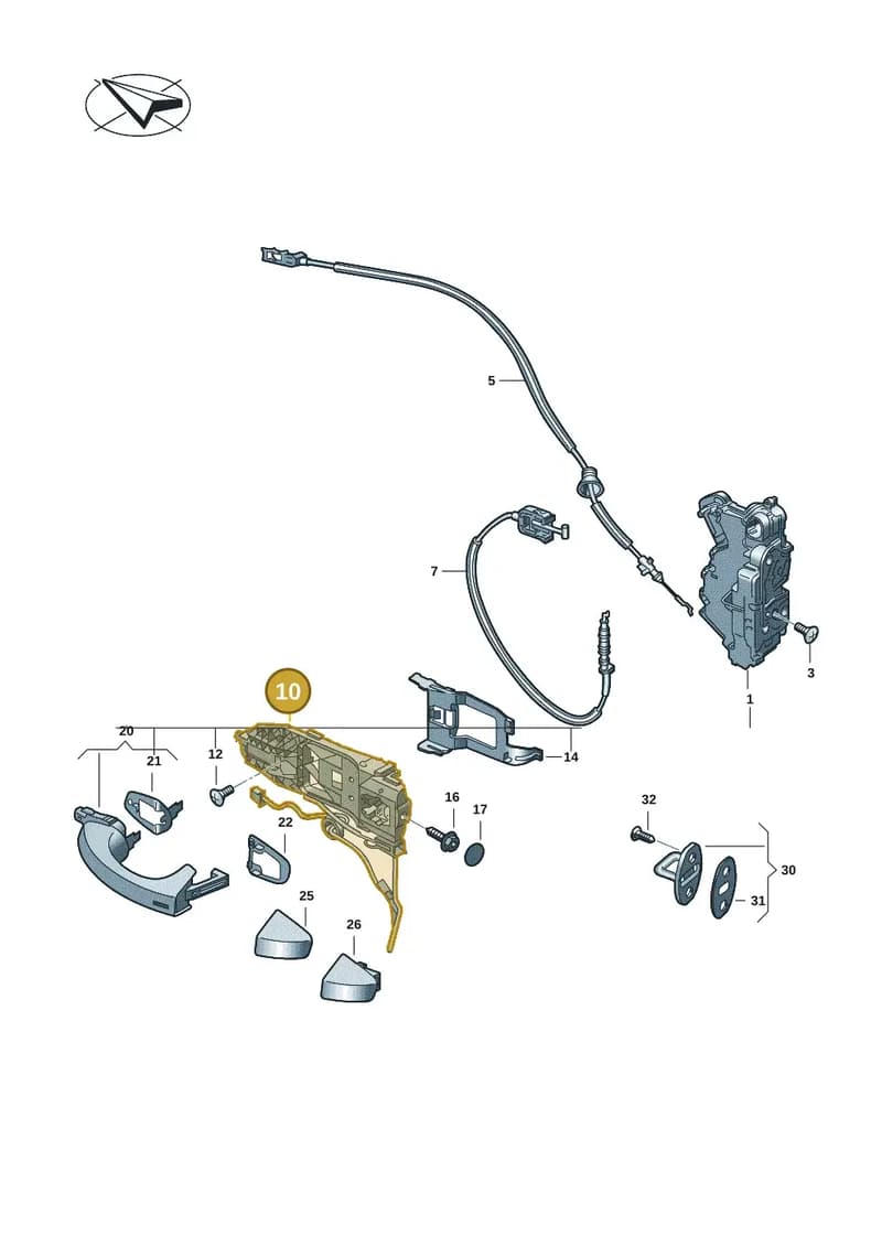 5C5837885D — Volkswagen T-Roc Cabriolet (2019-2025) diagram 2gk837000, position 10