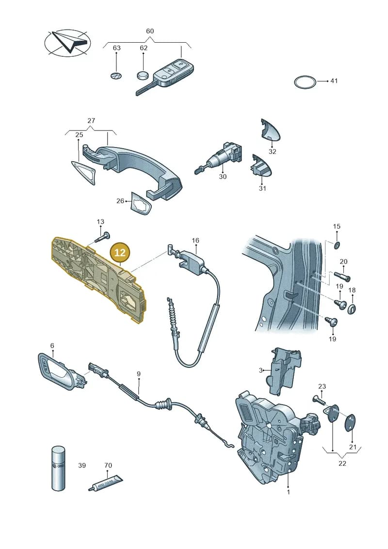 5C5839885D — Volkswagen Golf Cabriolet (2011-2016) diagram 718837000, position 12