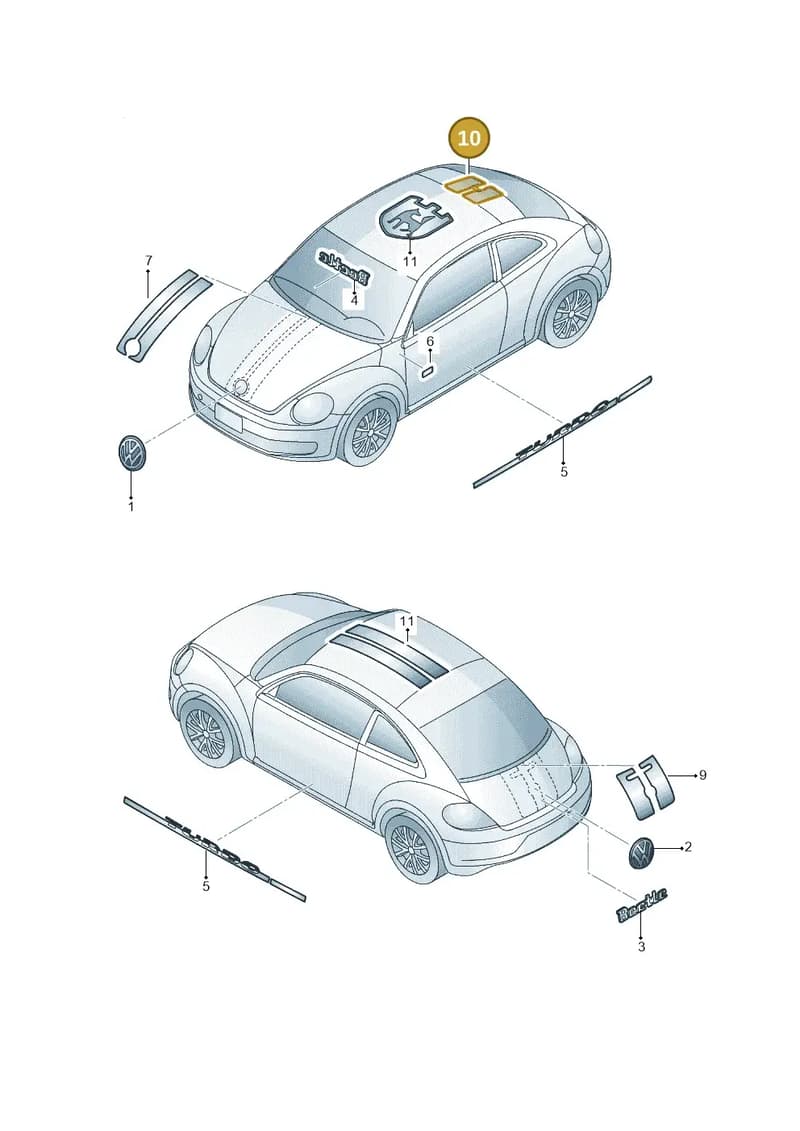 5C5853151DDQ5 — Volkswagen Beetle (2016-2019) diagram 715853200, position 10