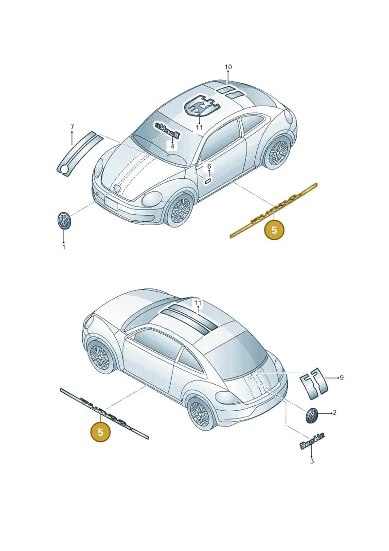 5C5853315FDQ5 — Volkswagen Beetle (2016-2019) diagram 715853200, position 5