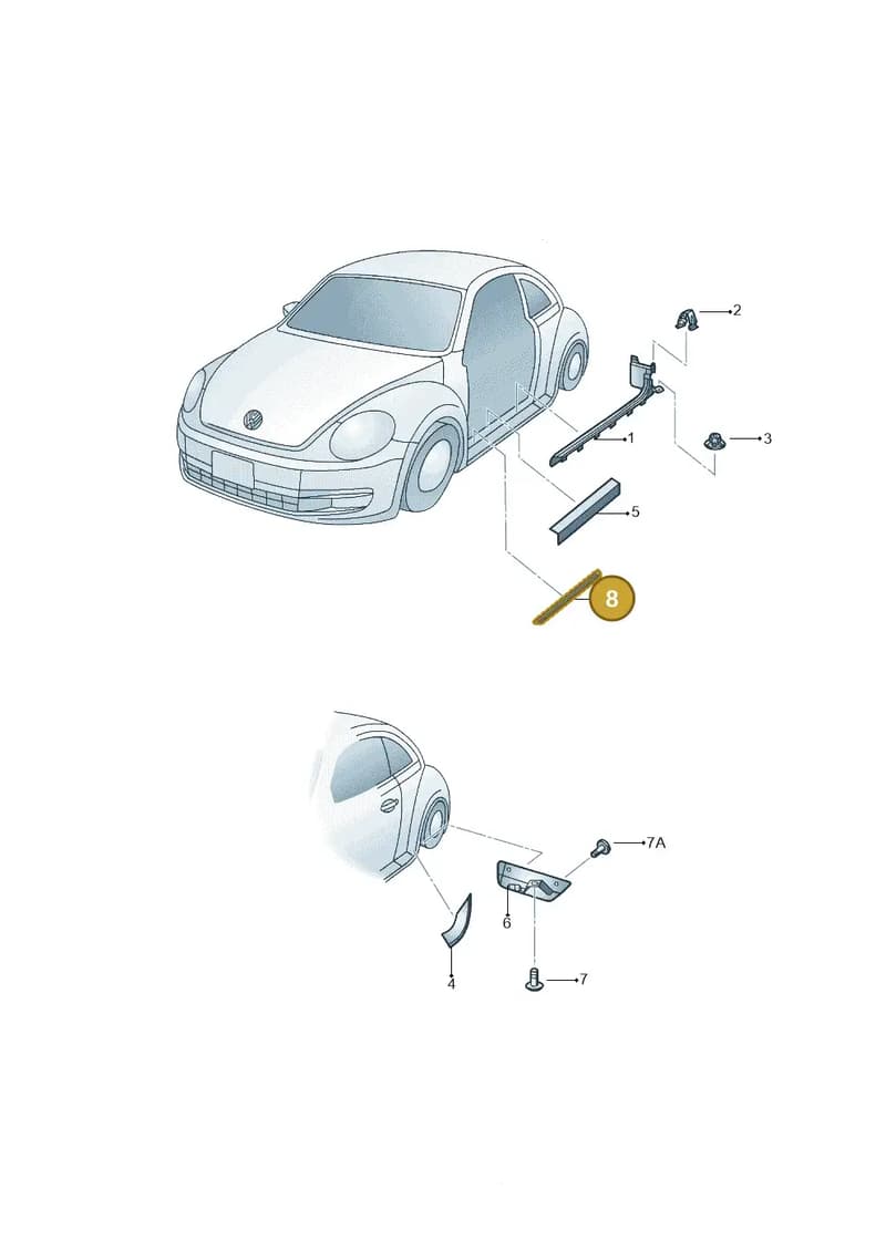 5C5853537HIKF — Volkswagen Beetle (2016-2019) diagram 715853100, position 8