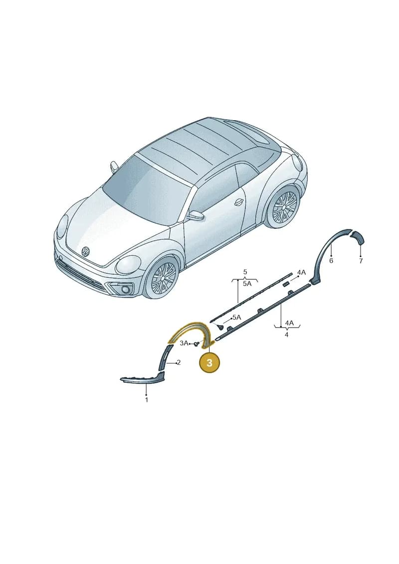 5C5853717J041 — Volkswagen Beetle Cabriolet (2016-2019) diagram 716853150, position 3