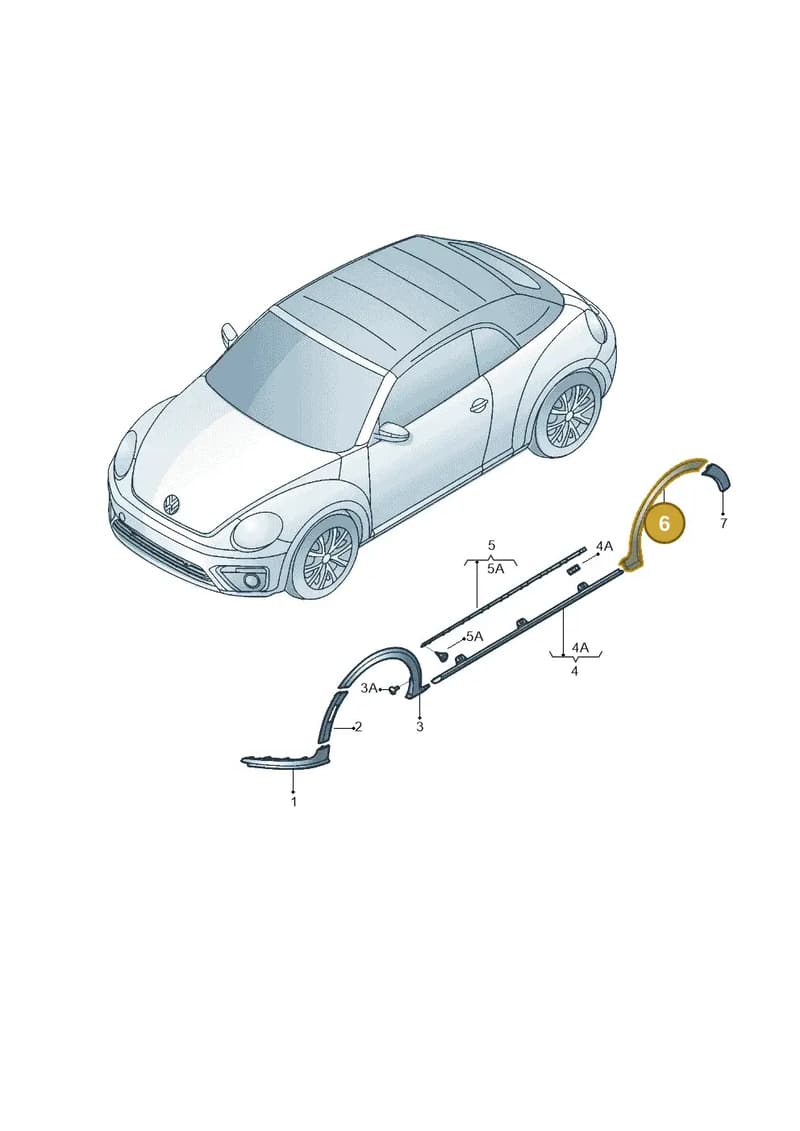 5C5853817J041 — Volkswagen Beetle Cabriolet (2016-2019) diagram 716853150, position 6