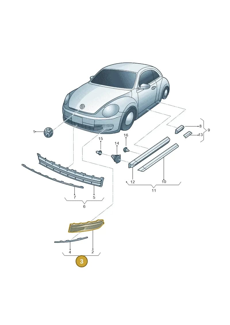 5C5854661F2ZZ — Volkswagen Beetle (2016-2019) diagram 715853000, position 3